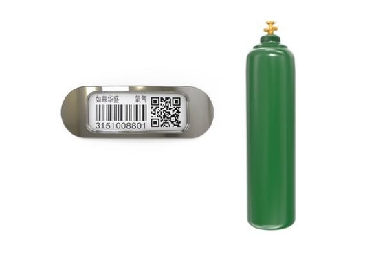 Butle tlenowe Metalowy ceramiczny cylinder Kod kreskowy Anty UV Zarządzanie zasobami