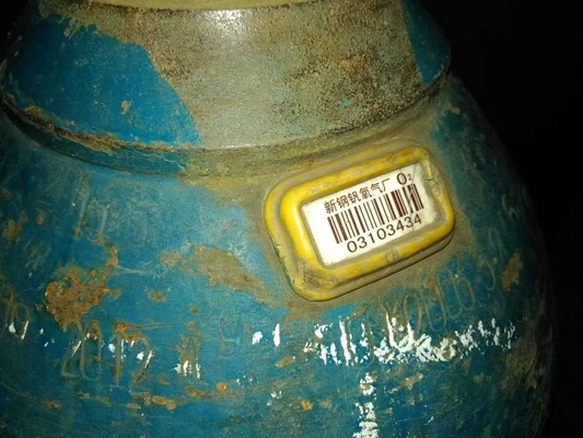 Butle tlenowe Metalowy ceramiczny cylinder Kod kreskowy Anty UV Zarządzanie zasobami