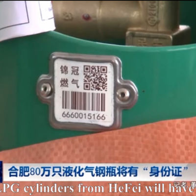 Etykieta z kodem kreskowym butli Xiangkang LPG Digital Indentity Scan Zginalny Anti-UV Ex-proof
