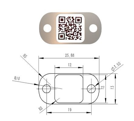 Etykieta z kodem kreskowym Śledzenie butli LPG Odporność na blizny 12mm * 12mm