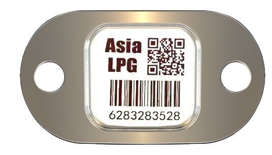 Etykieta z kodem kreskowym Śledzenie butli LPG Odporność na blizny 12mm * 12mm