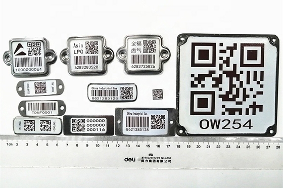 SS304 Metalowy ceramiczny znacznik kodów kreskowych Odporność na promieniowanie UV do śledzenia zasobów
