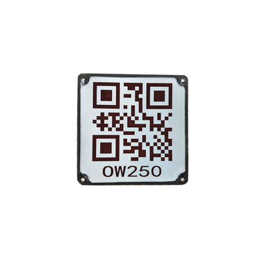 Kwadratowa tabliczka znamionowa cylindra LPG z kodem QR dla samochodu dostawczego
